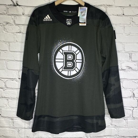 Boston Bruins Authentic Adidas Military Appreciation Camo Jersey Size 44 NHL‎ - Picture 1 of 16